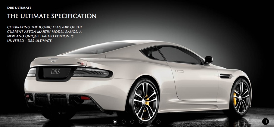 2012 Aston Martin DBS Ultimate Homepage Rear 3/4 Right