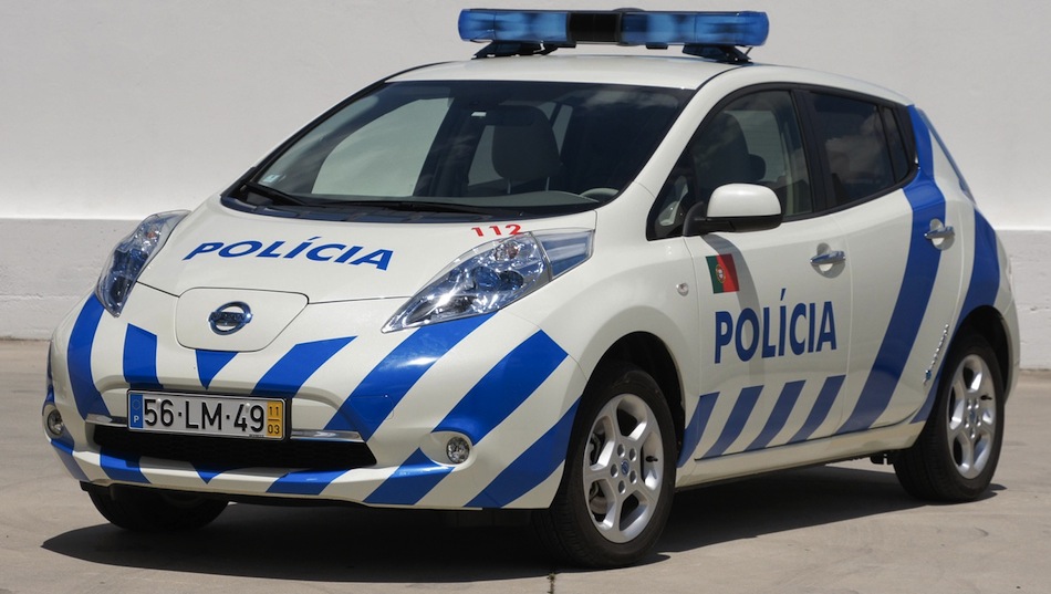 2012 Nissan LEAF Police Front 3/4 View