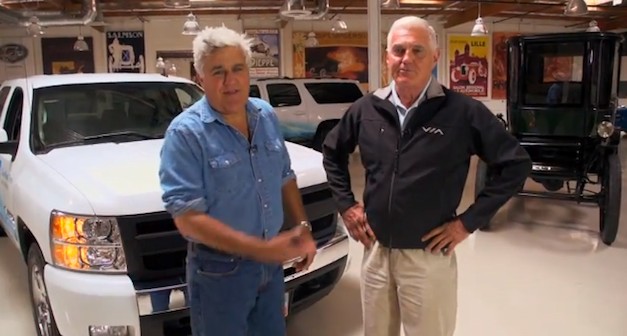 Bob Lutz shows Jay Leno Via's new plug-in hybrid pickup