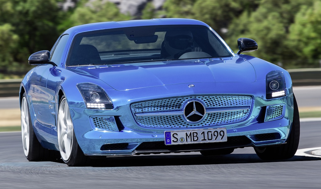 Mercedes-Benz SLS AMG Coupe Electric Drive Front 3/4 View