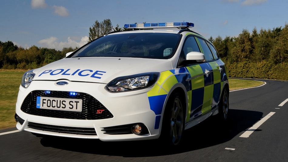 Ford Focus ST Police Car Front 3/4 Action View