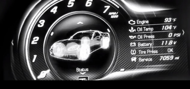 2014 Chevrolet Corvette digital gauge cluster