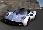 Photo Renderings: Pagani Huayra Roadster White Front Action View