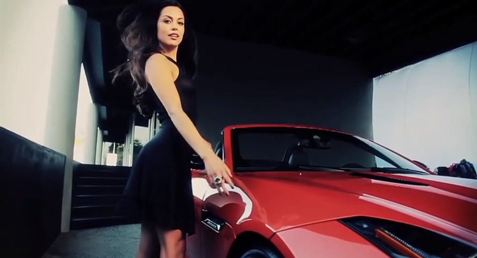 2014 Jaguar F-Type with Playboy Playmate of the Year Raquel Pomplun