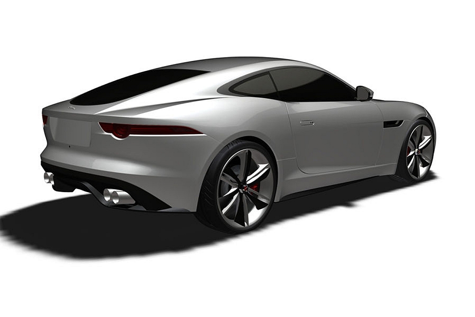 Jaguar F-Type Coupe Photo Rendering Rear 3-4 Right