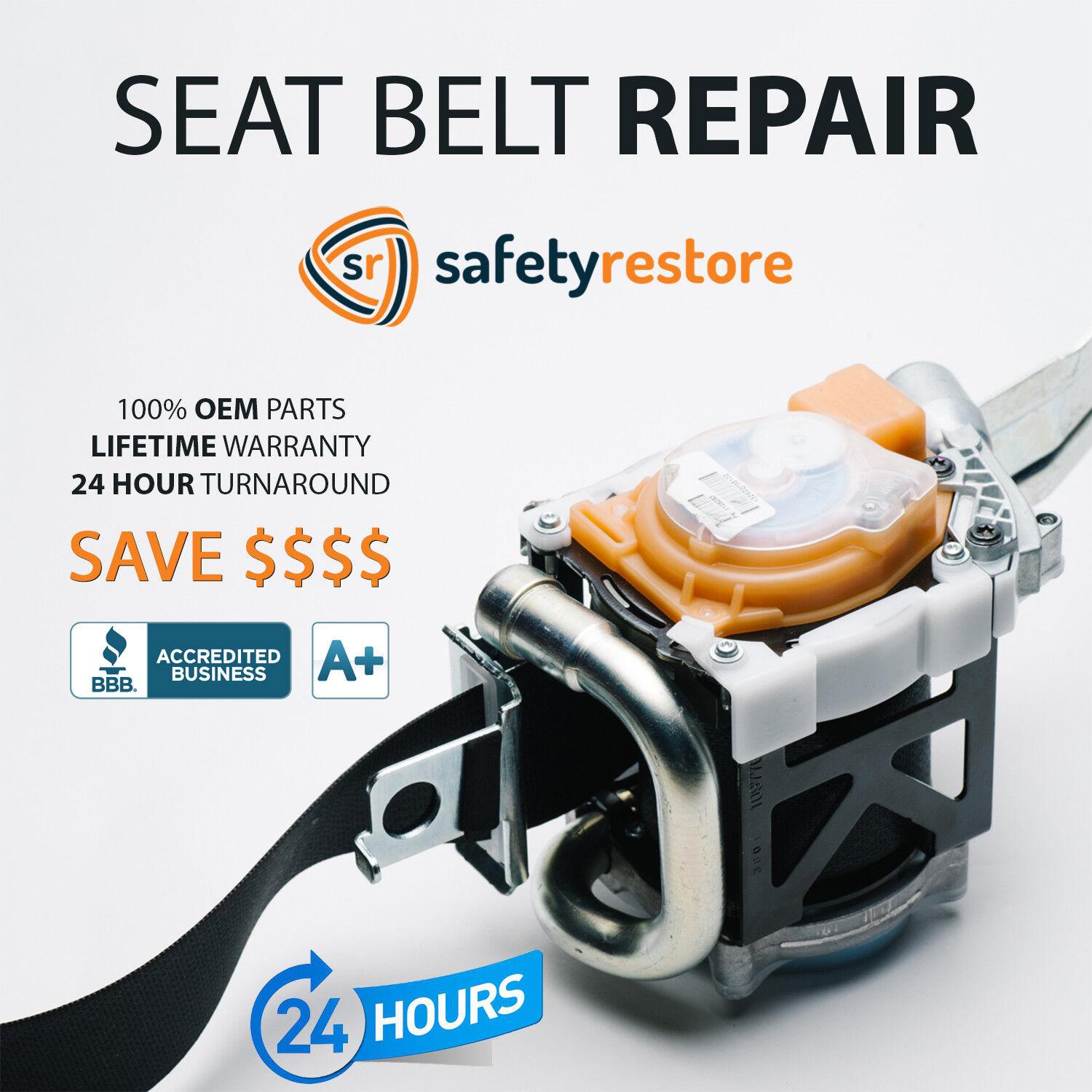 For DUAL STAGE SEAT BELT REPAIR - ALL MAKES & MODELS - SAFETY RESTORE