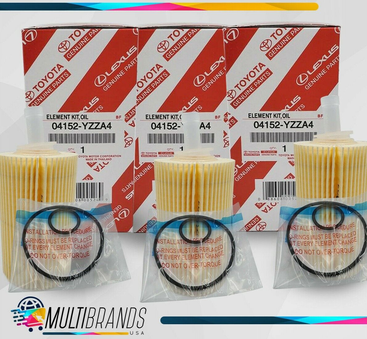 Toyota Oil FIlter 04152-YZZA4 Pack of 3 - SAME DAY SHIPPING FROM USA