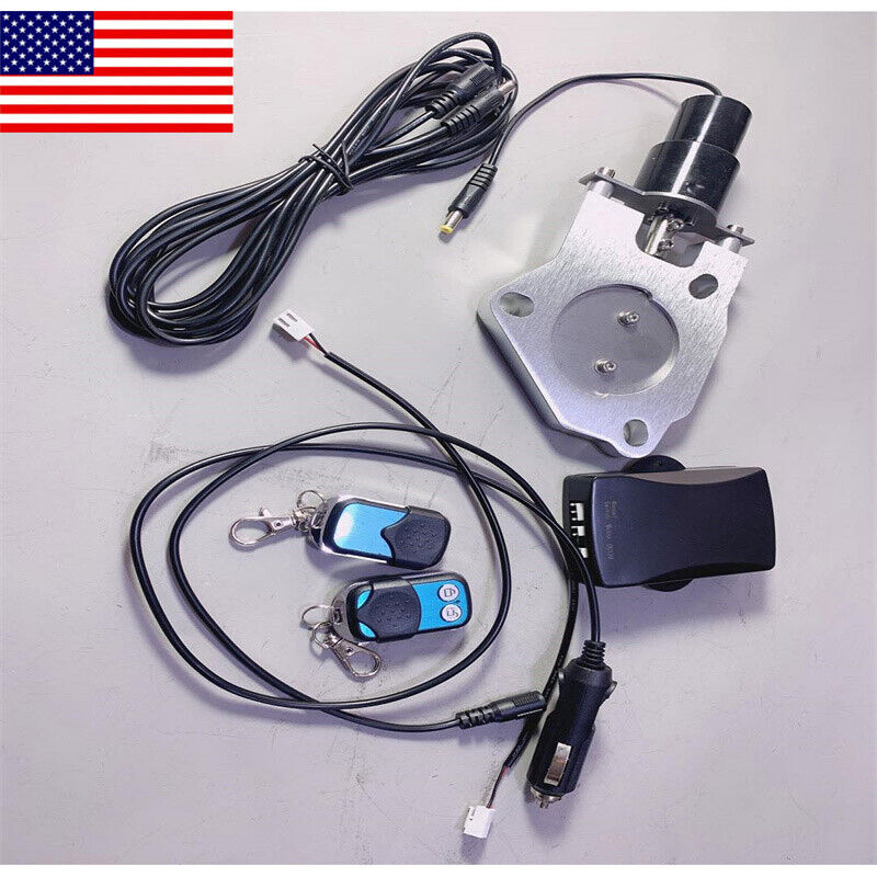 3'' Electric Exhaust Cutout Valve Cut Out Kit with Remote Switch