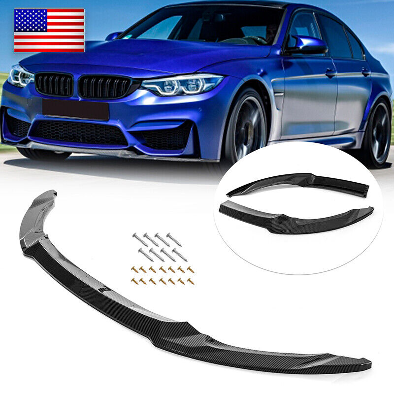 Carbon Fiber CS Style Front Bumper Lip Splitter For BMW F80 M3 F82 F83 M4 15~20