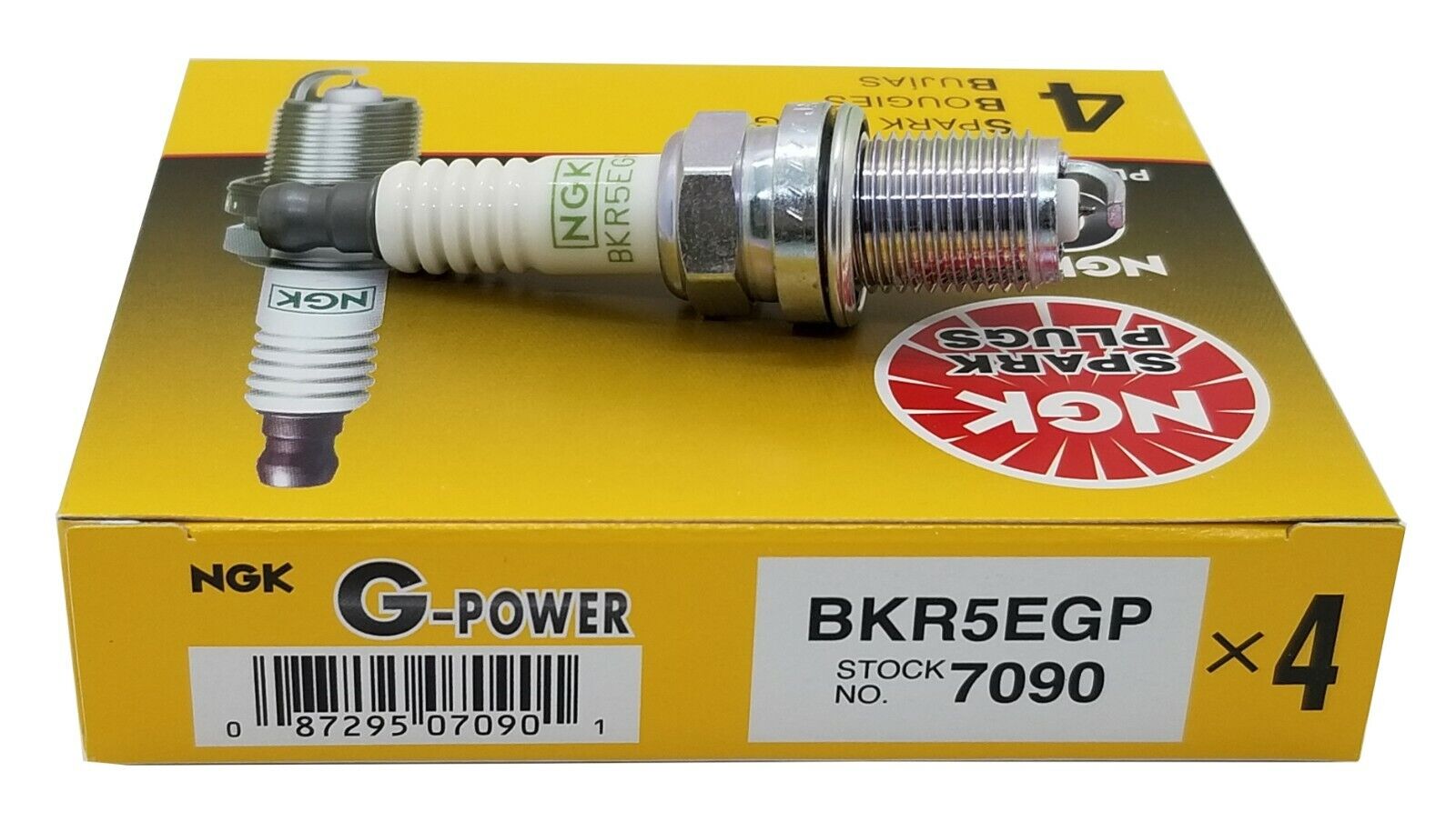 4 Plugs NGK SPARK PLUGS BKR5EGP/7090 G-Power Platinum