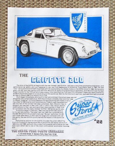 THE FORD 289 V8 POWERED ENGLISH BUILT TVR DUBBED THE GRIFFITH 200 SPORTS CAR 22