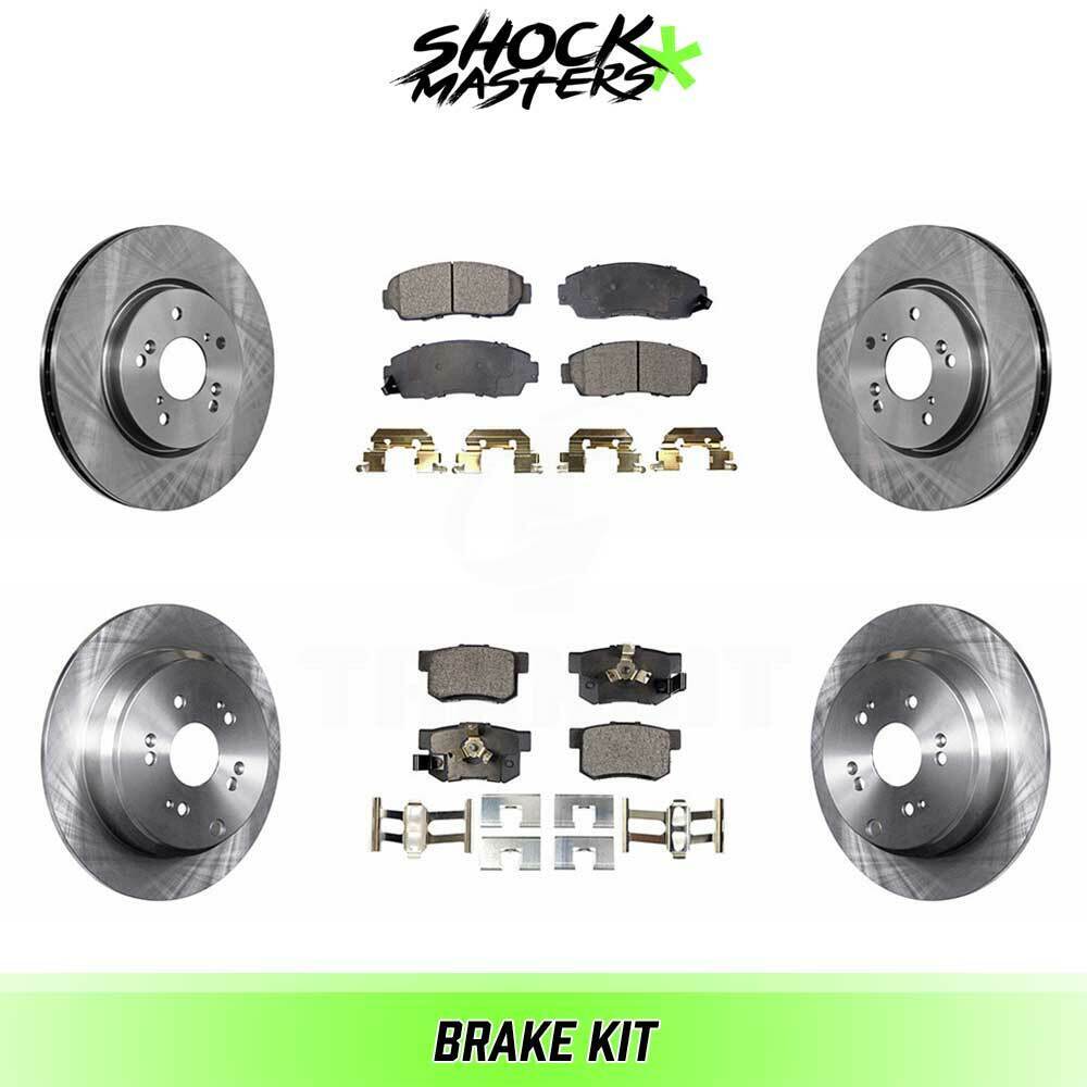 Front & Rear Ceramic Brake Pads & Rotors Kit for 2007-2011 Honda CR-V