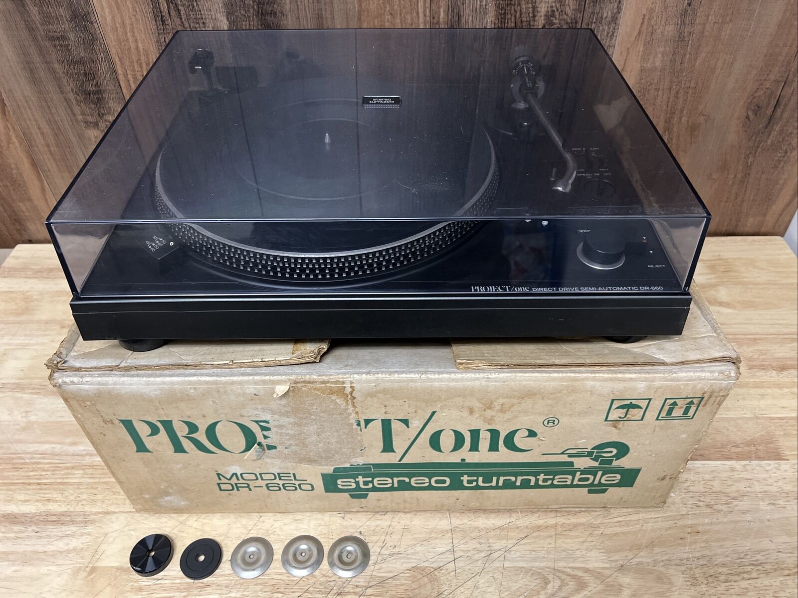 Project One DR-660 Vintage Direct Drive Turntable Semi Automatic W/ Original Box