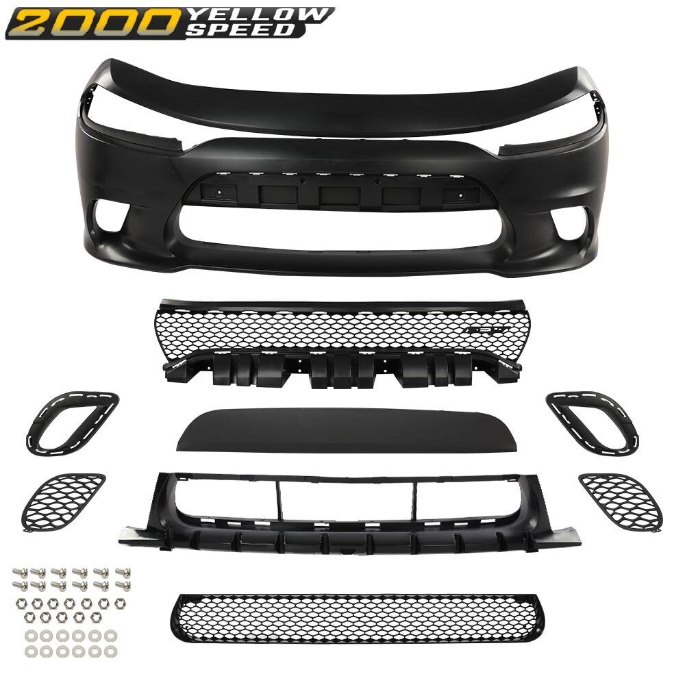 Fit For 2015-2022 Dodge Charger Srt Style Front Bumper Body Kit Replacement 