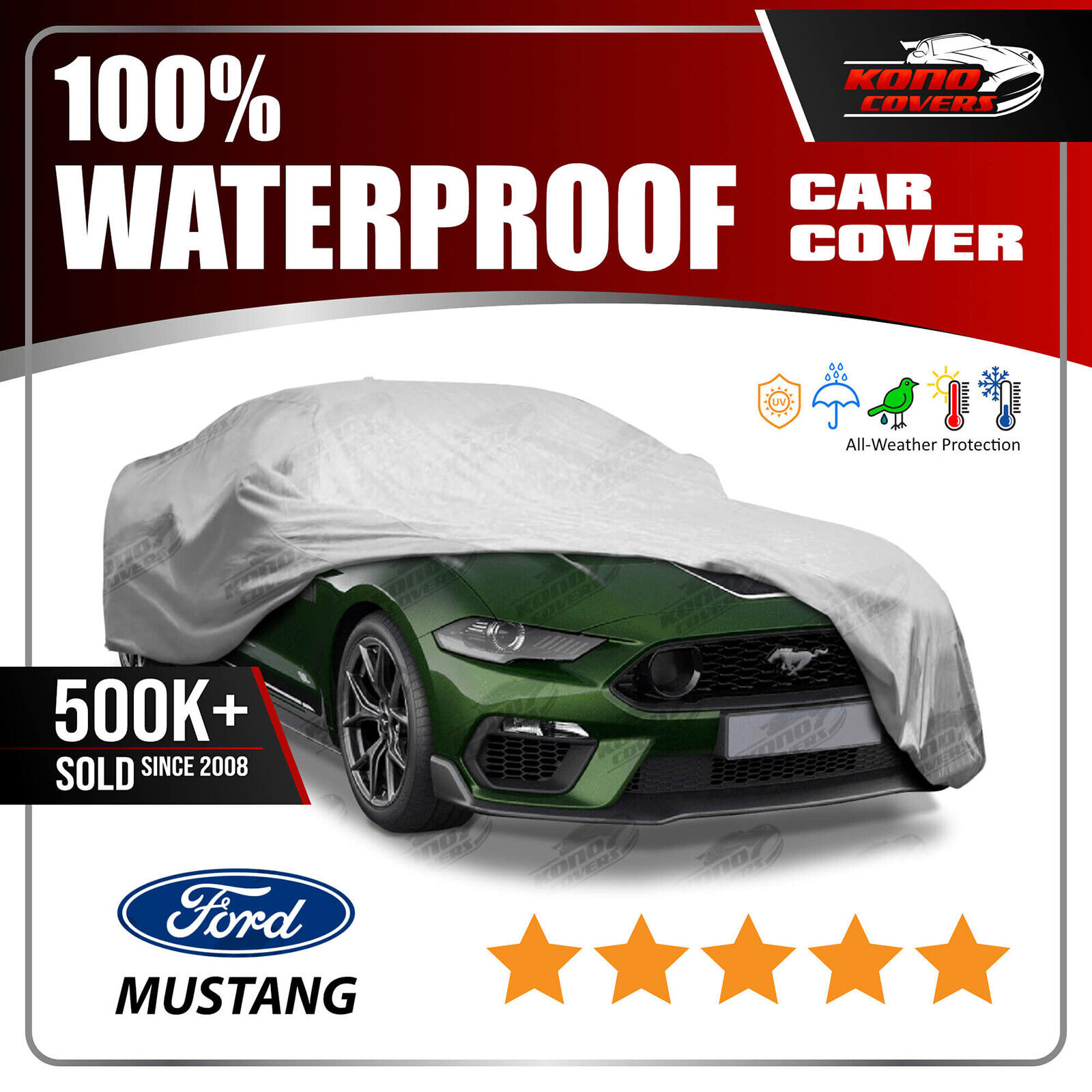 [Ford Mustang GT] CAR COVER - Ultimate Full Custom-Fit All Weather Protection
