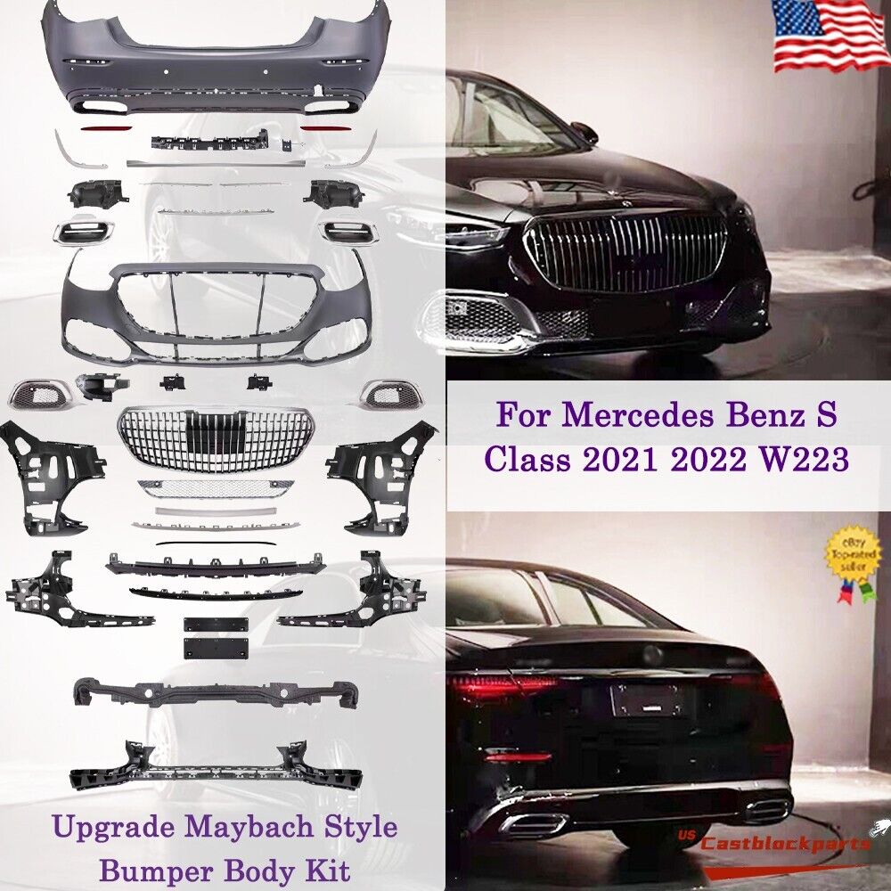 Facelift Maybach Style Car Bumper Body Kit For 21 22 Mercedes Benz S-Class W223