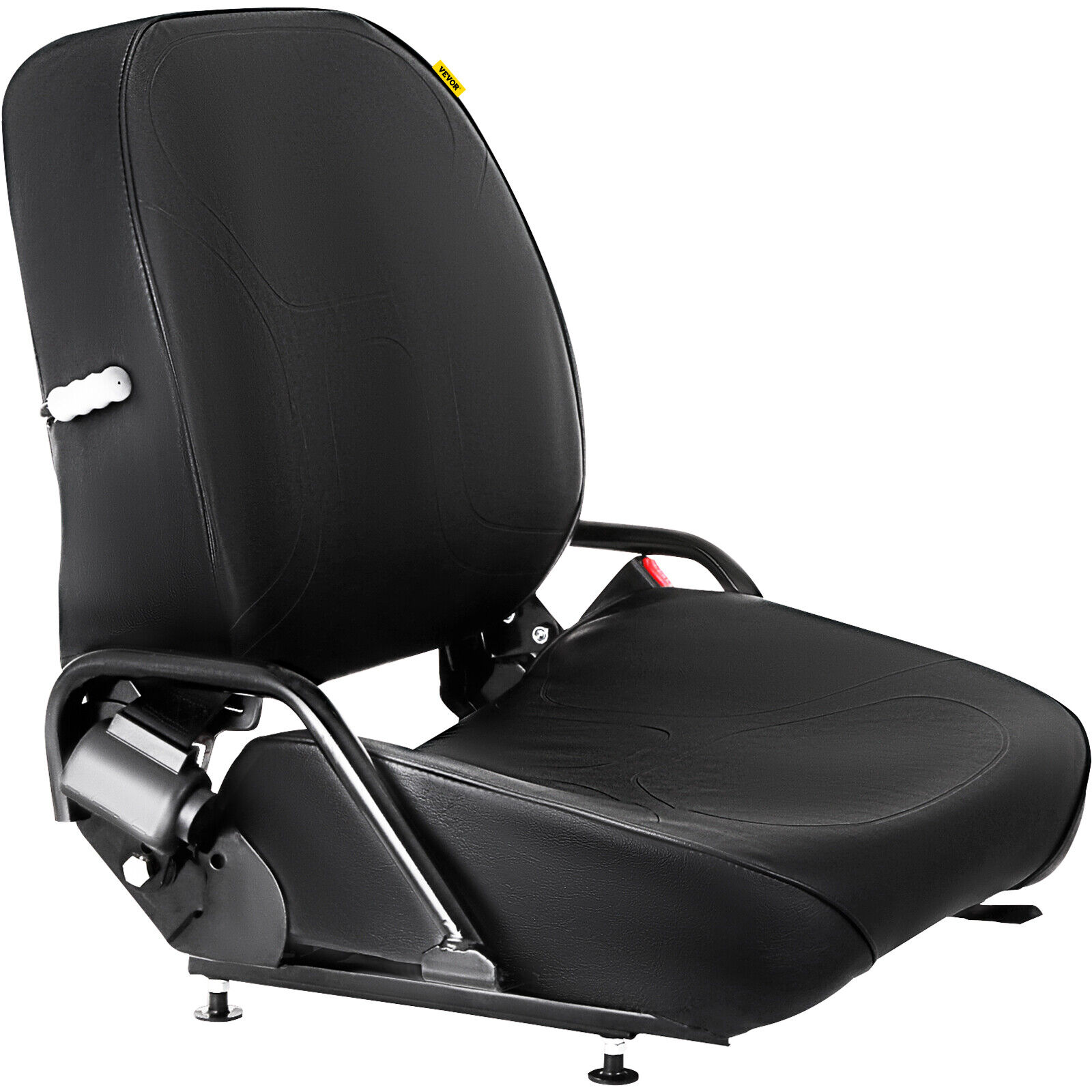 VEVOR Universal Forklift Tractor Seat PVC Leather Adjustable Backrest Komatsu