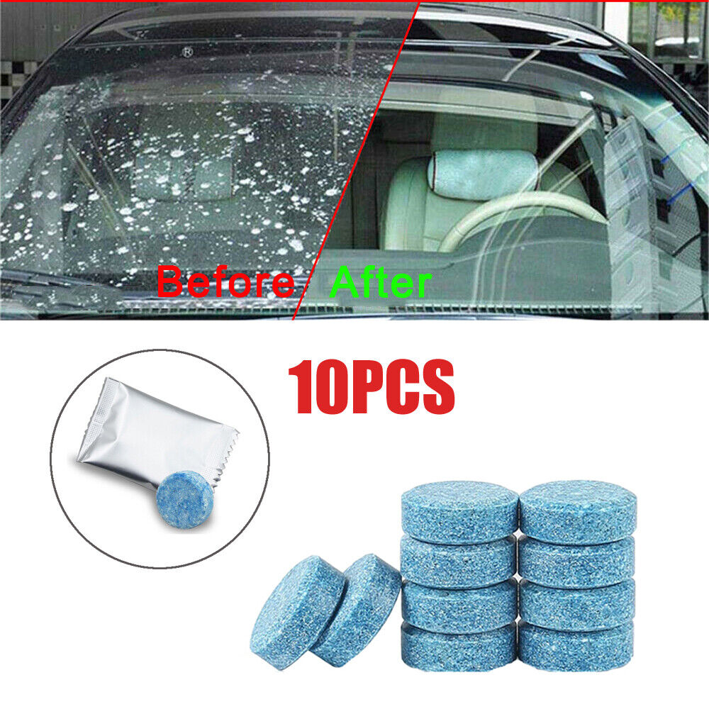 10x Car Accessories Auto Windshield Washer Cleaning Solid Effervescent Tablets 