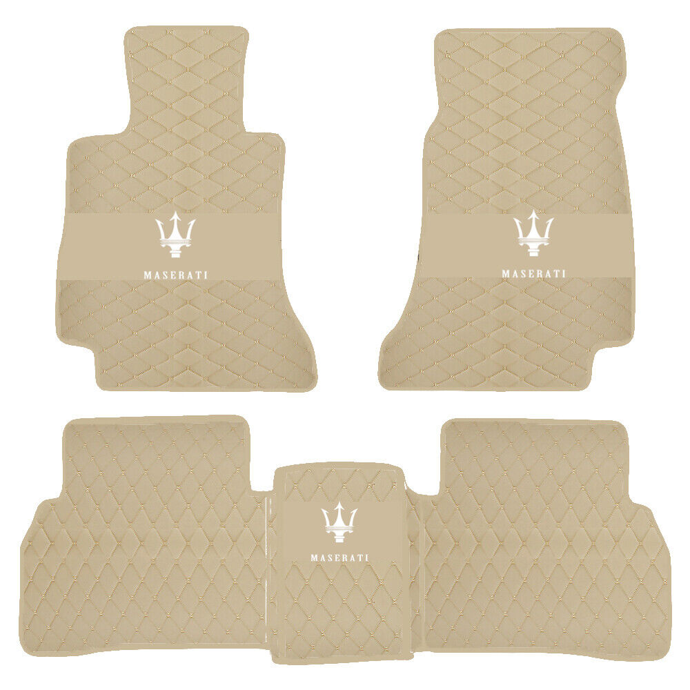For Maserati Car Floor Mat Accessories Interior Waterproof Anti-Slip Leather