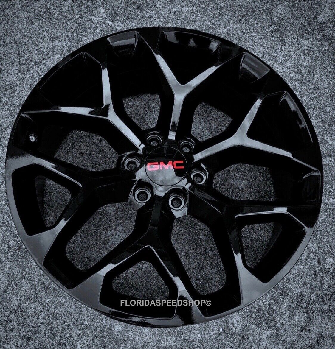 Gloss Black GMC Sierra Snowflake Wheels Denail/Yukon  22X9