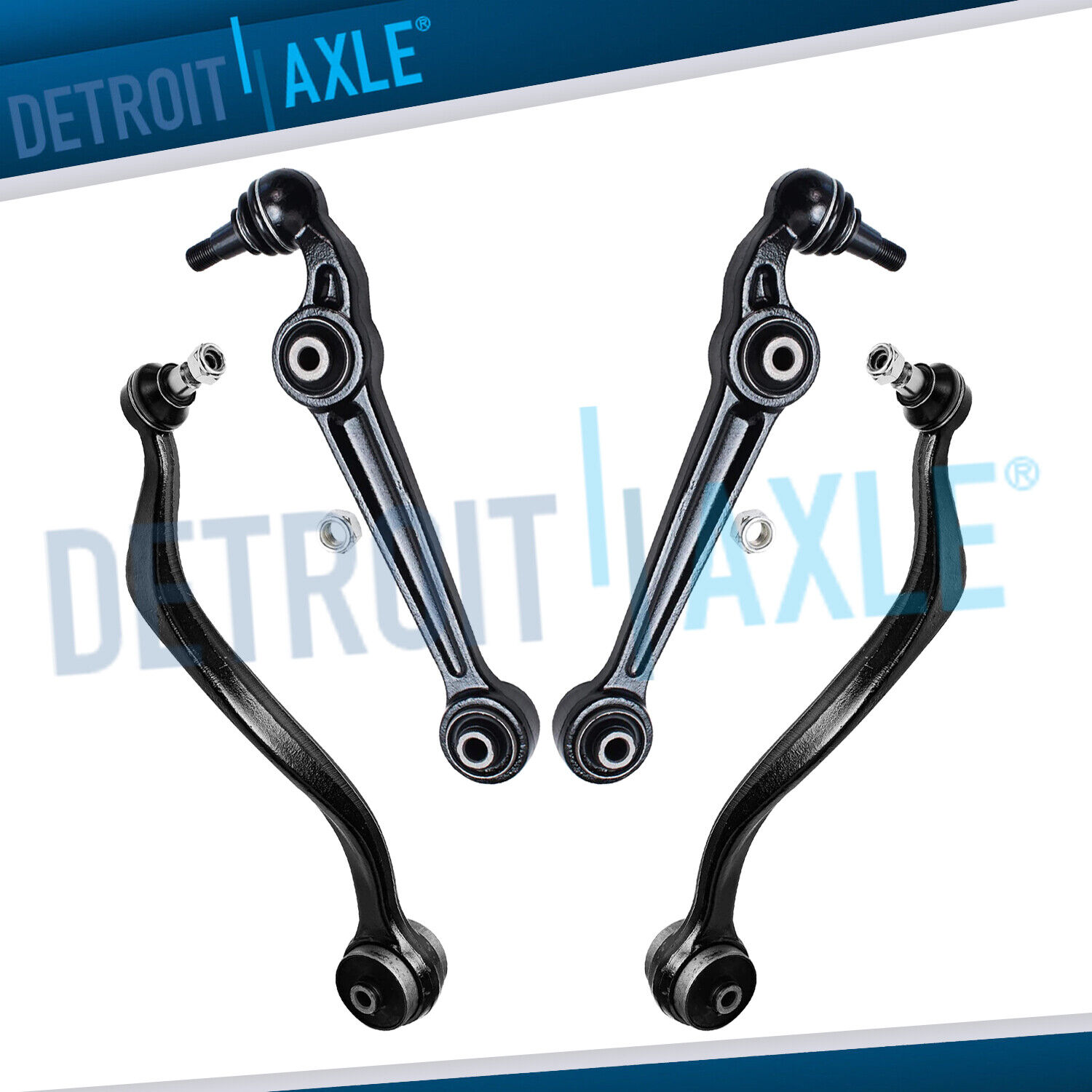 4 Front Lower Control Arms with Ball Joints for 2006 Ford Fusion Zephyr Mazda 6