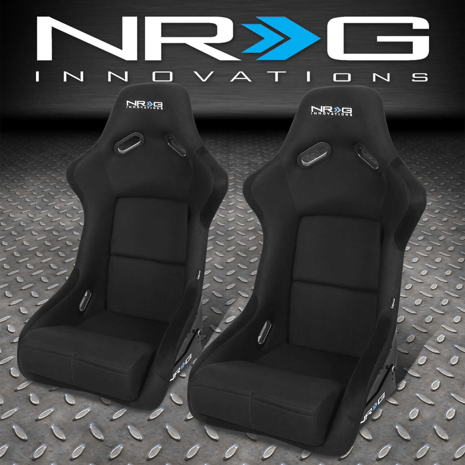 PAIR NRG BUCKET RACING SEAT/SEATS FIBER GLASS/STEEL LEFT+RIGHT