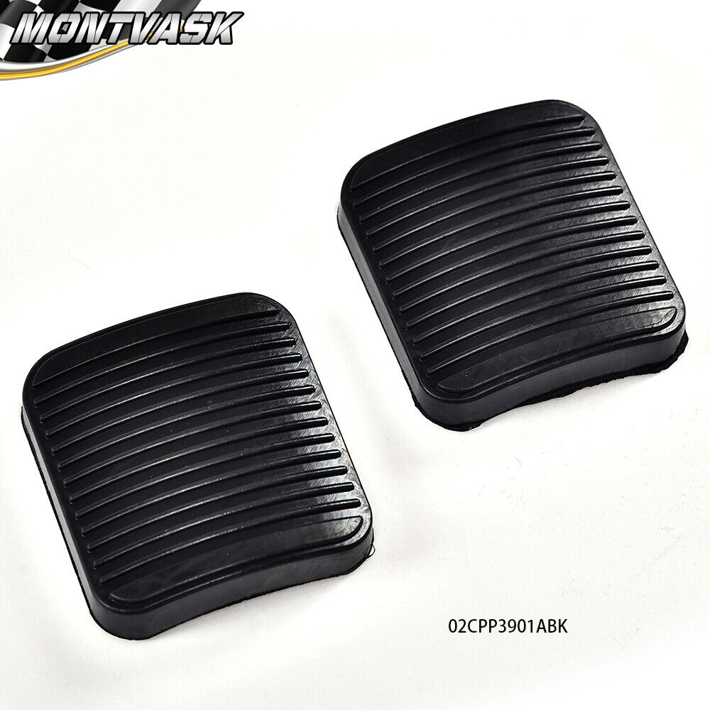 2* Brake/Clutch Pedal Pads Cover Black Fit For Jeep Wrangler YJ TJ Cherokee XJ 