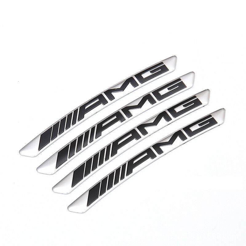 4PCS Sport Wheel Rim Badge 3D Logo Emblem Sticker Decoration for Mercedes AMG