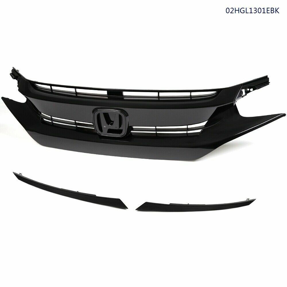Fit For 2016-2018 HONDA CIVIC  Mesh Grille Front Hood Grille Factory Style