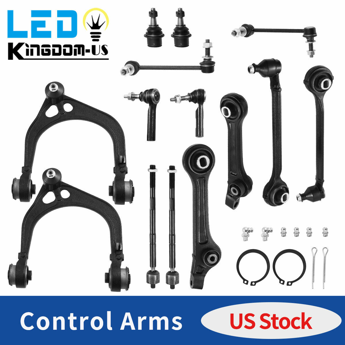 14X Front Suspension Control Arm Tie Rod RWD Kit for Chrysler 300 Dodge Charger