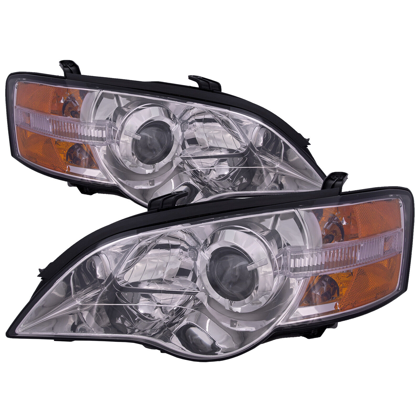 Headlights Fits 2005-2007 Subaru Legacy And Outback Chrome Performance Lamp Pair