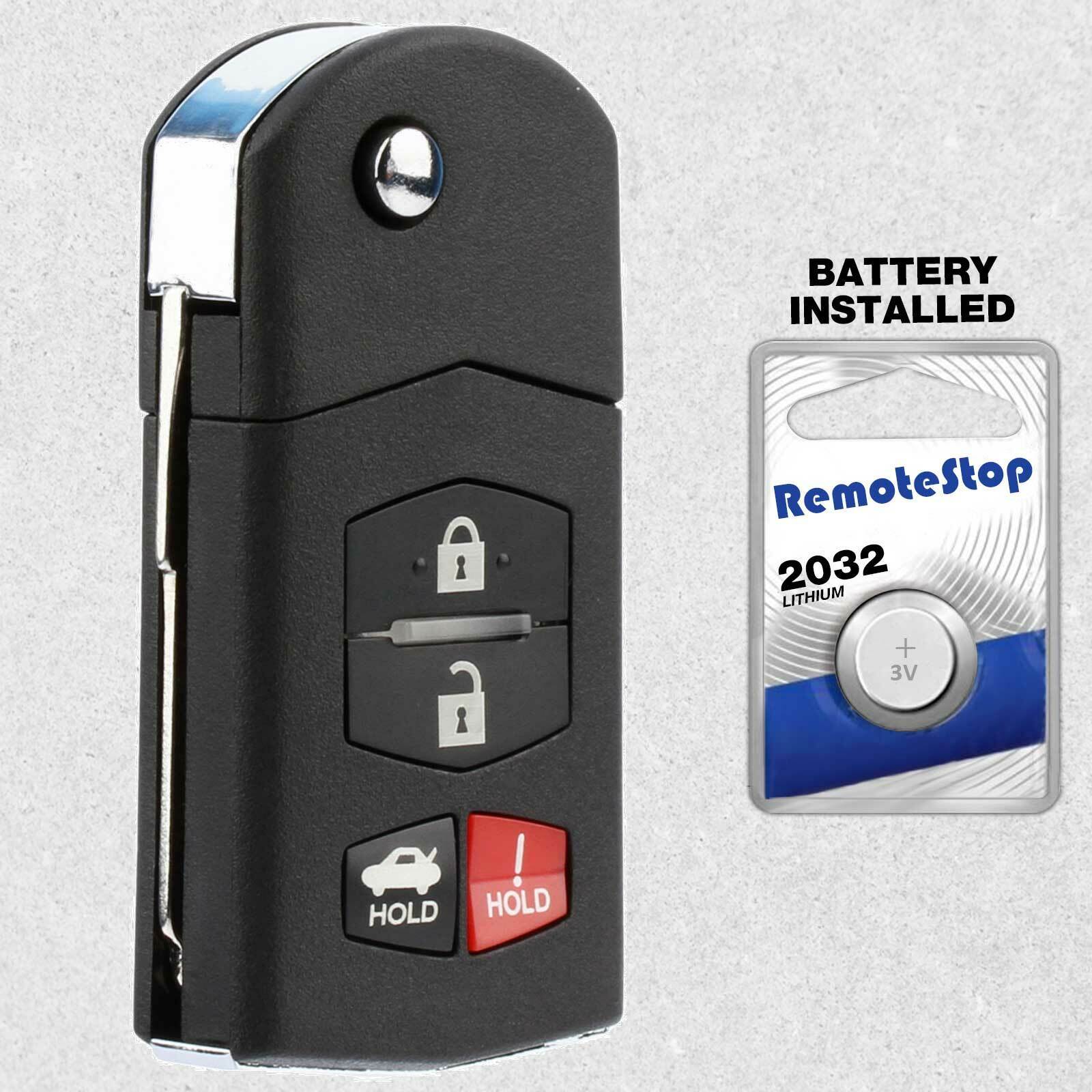 For 2009 2010 2011 2012 2013 Mazda 6 Keyless Car Flip Remote Key Fob Transmitter