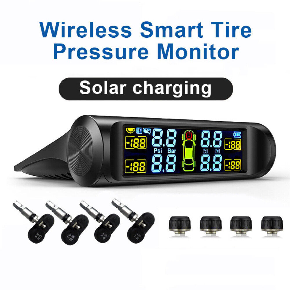 TPMS LCD Wireless Car Tire Pressure Monitoring System with External Sensor Kit
