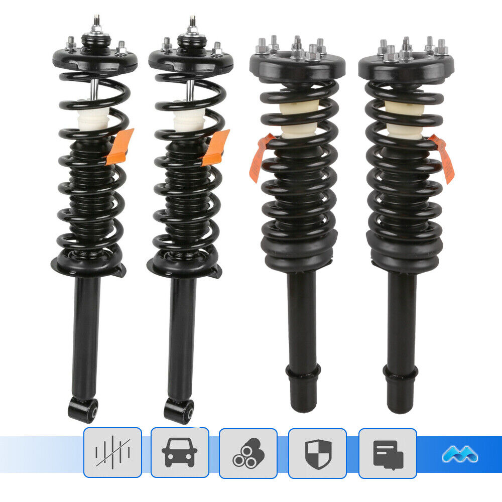 Box(4) Complete Shock Struts w/Coil Springs For 2003-2007 Honda Accord EX LX