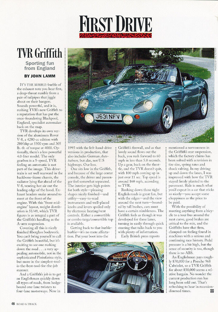 1993 TVR Griffith -  Classic Original Article H95