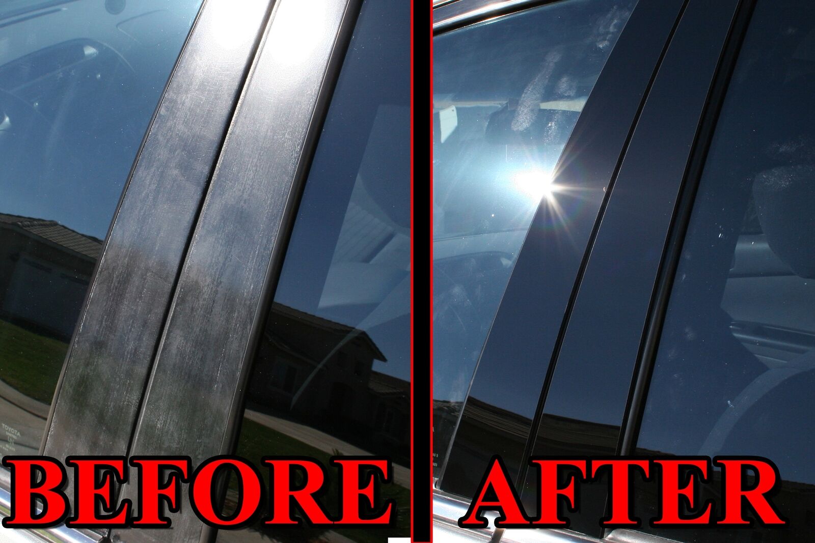 Black Pillar Posts for Mazda 6 09-13 10pc Set Door Trim Piano Cover Window Kit
