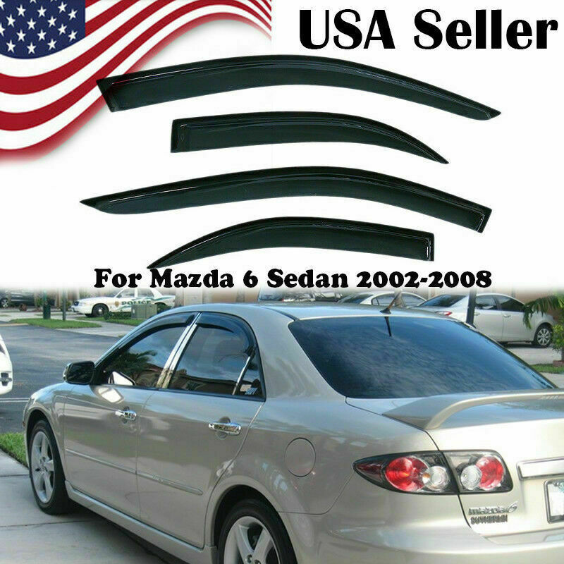 For Mazda 6 Sedan 2003-2008 2007 2006 2005 04 Window Visor Rain Guard Deflector