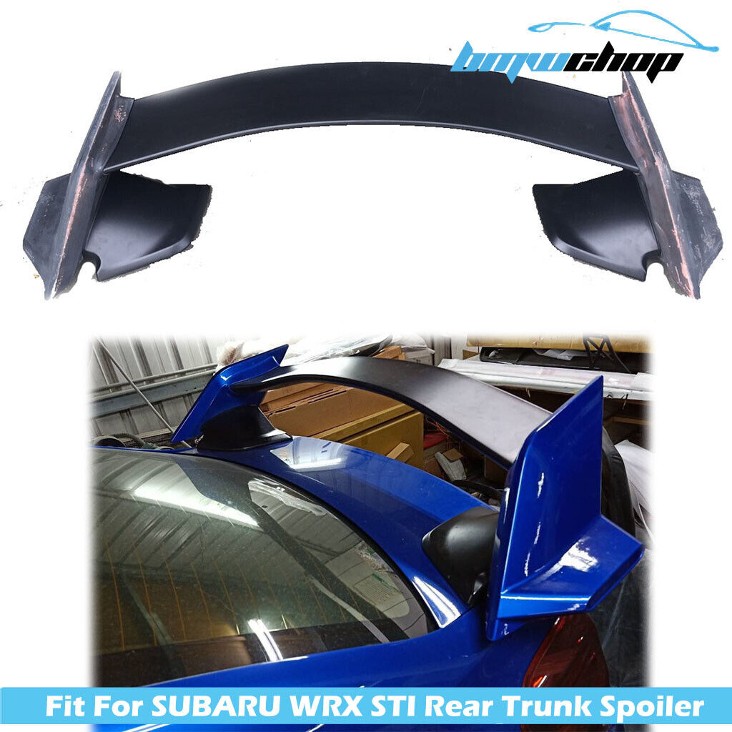 Matte Black Fit For Subaru WRX STI VIZIV P Style Rear Trunk Spoiler Wing Painted