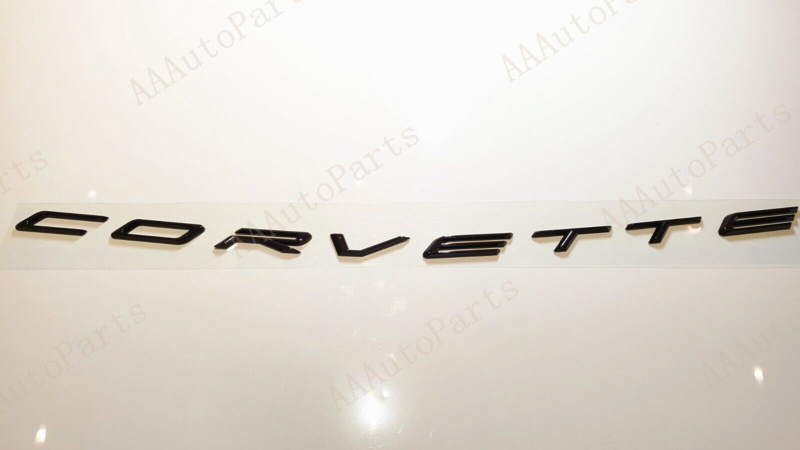 1PC Rear Corvette Letters Emblems Gloss black Fit 2020+ Chevrolet C8 Corvette