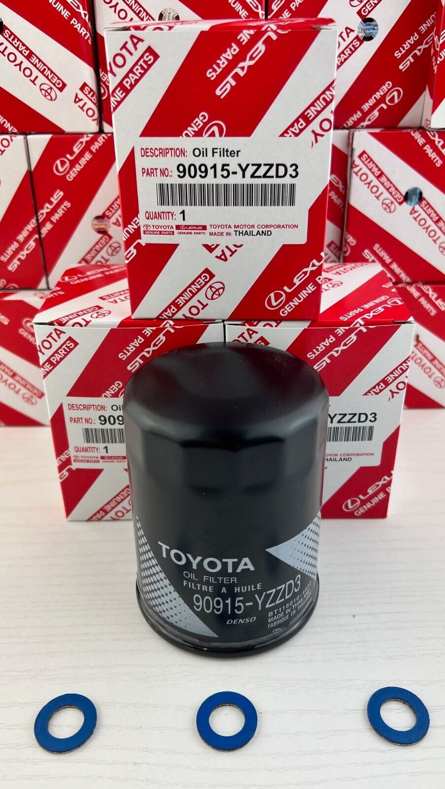 3 Oil Filter 90915-YZZD3 4Runner Tundra Tacoma  + Gaskets Fits Toyota Lexus 