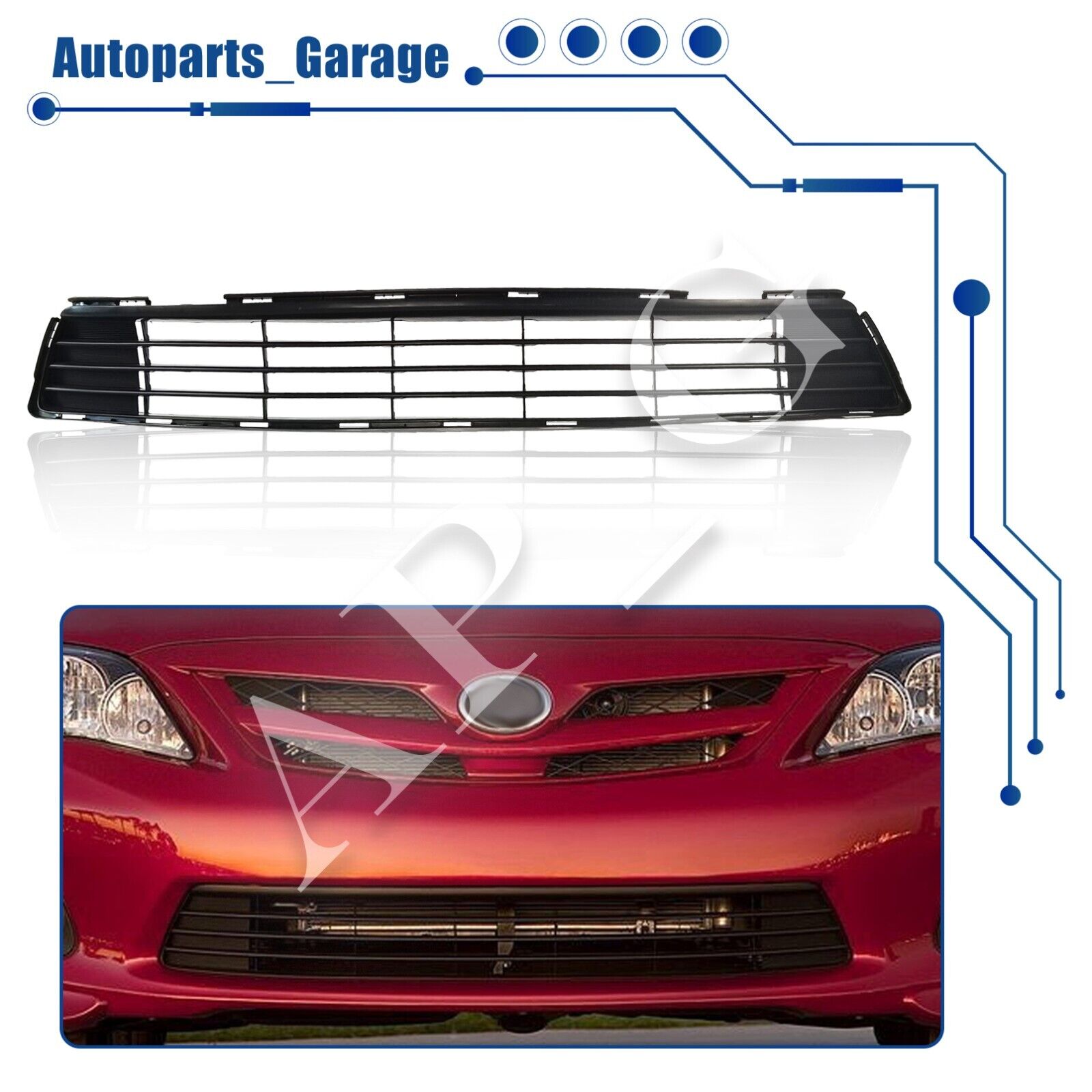 Front Bumper Lower Grille For Toyota Corolla 2011 2012 2013 TO1036125 5311202280