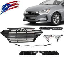 For 2019 2020 Hyundai Elantra Complete Front Bumper Grill Fog Lights 9PCS picture