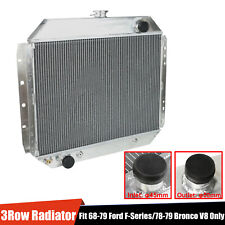 3 Row Aluminum Racing Radiator For 66-79 Ford F-100 F-150 F-250 F-350 / Bronco picture