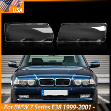 2pcs Front Headlight Lens Cover For BMW 7 Series E38 740i 750iL LCI 1999-2001 picture