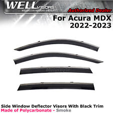 WELLvisors For 2022-2023 Acura MDX Window Visors Black Trim Deflector Guards picture