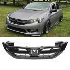 Fit 2013 2014 2015 Honda Accord Gloss Black JDM Mod Style Front Bumper Grille picture