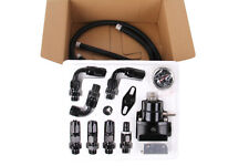 Adjustable Fuel Pressure Regulator Kit Oil 0-100psi Gauge -6AN Black picture