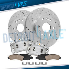 Front Drilled Rotors Brake Calipers & Brake Pads for Sierra Silverado 1500 Tahoe picture