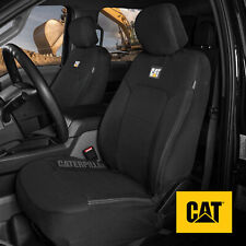 Truck Seat Covers for Front Seats Set - Caterpillar Black Automotive Seat Covers picture