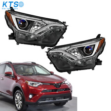 Pair Left+Right Projector Headlights For 2016-2018 Toyota Rav4 Tube Bar Halogen picture